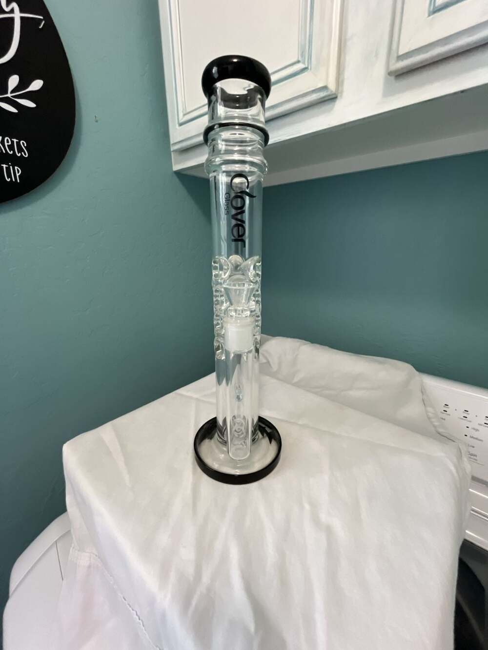 Clover Glass WPB-54 Black Glass Water Piece
